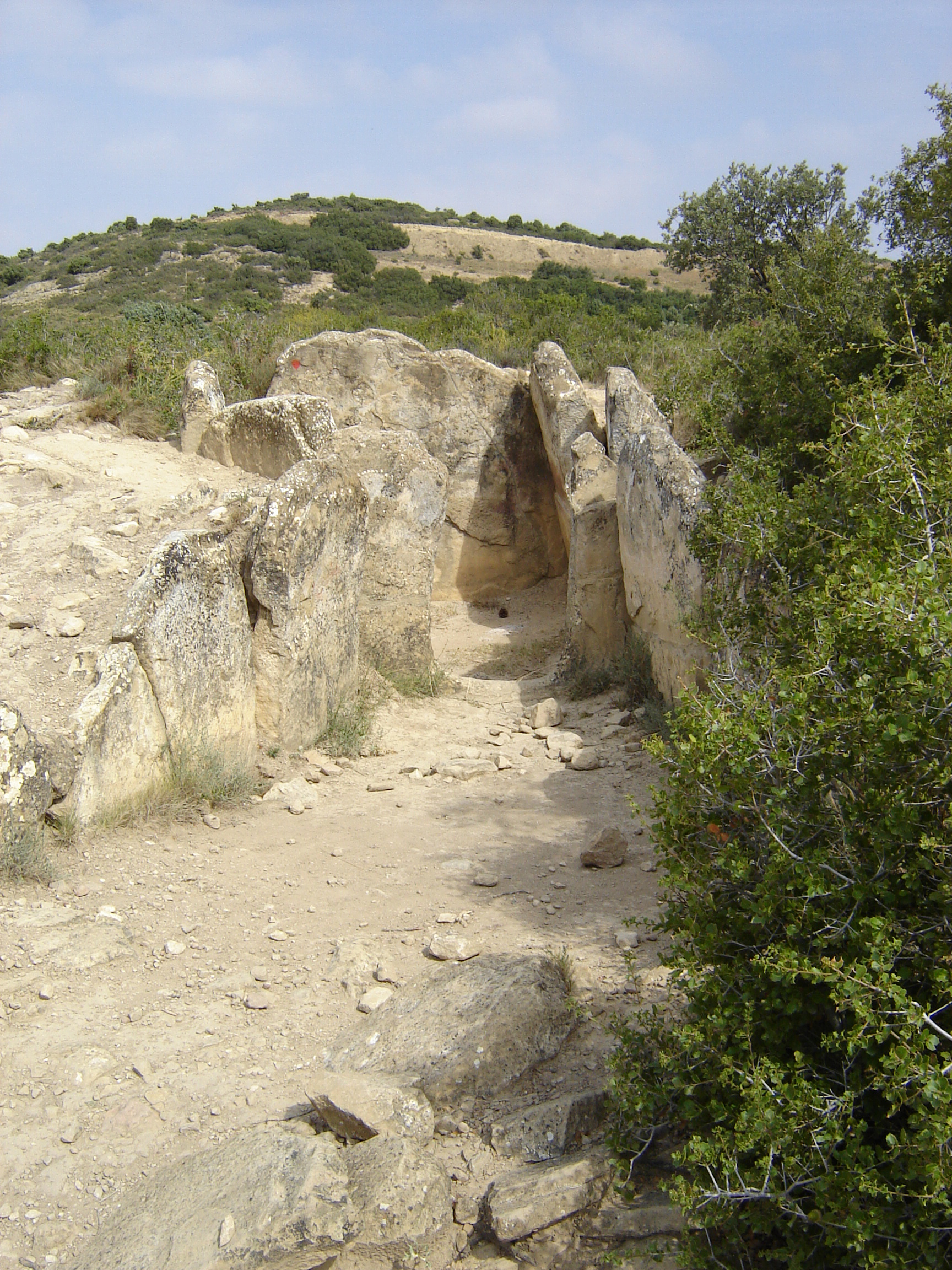 Dólmen de La Mina, también en el Portillo de Enériz y también con un pequeño corredor que precede a la cámara funeraria. (JAV)