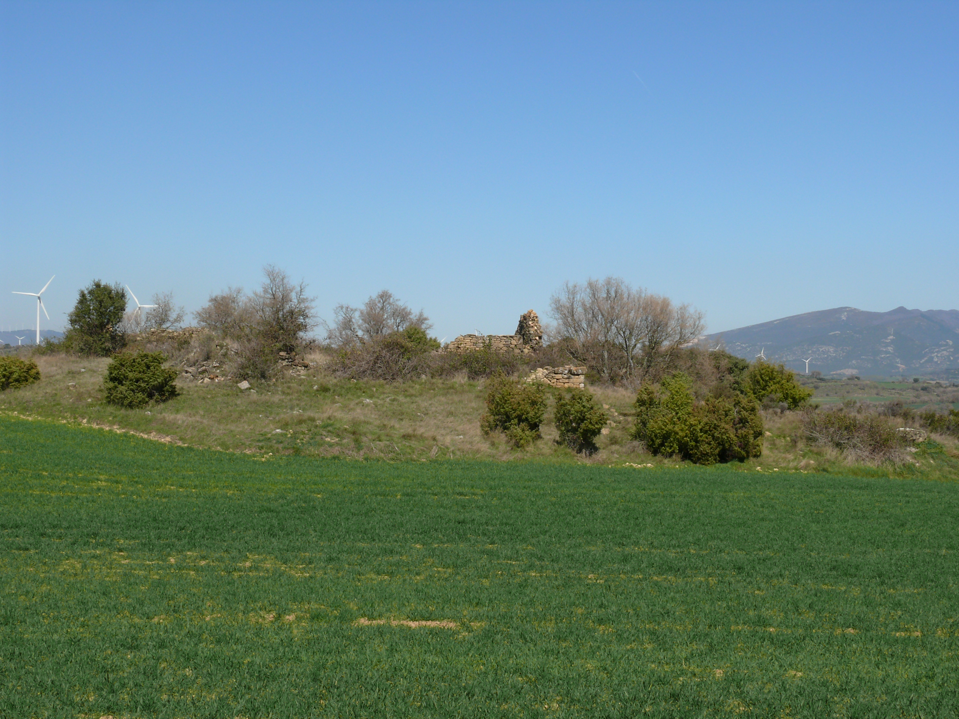 Ruinas del corral de Larralde, junto al camino del Alto de Medios. (JAV)