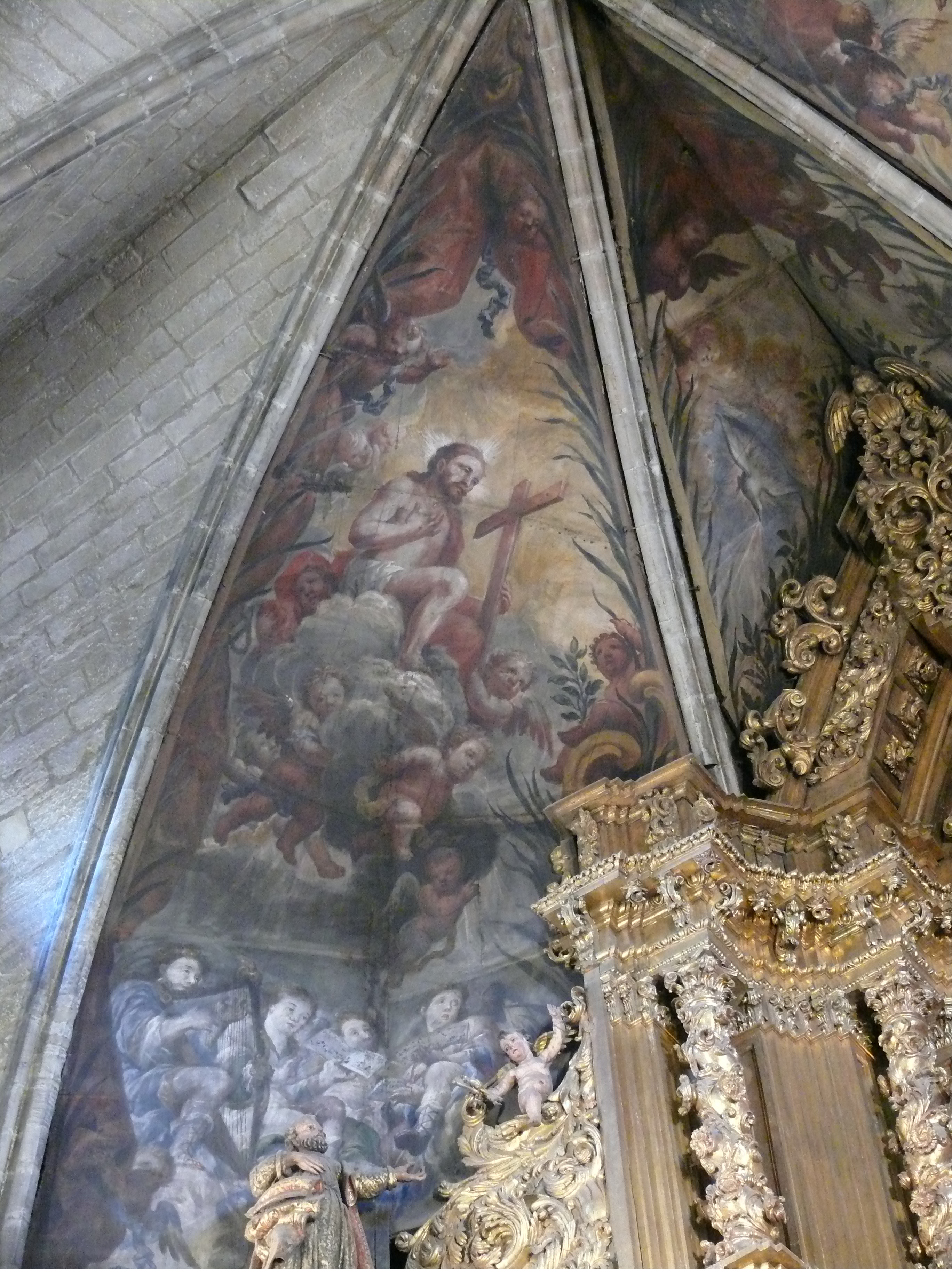 Pinturas de la bóveda. Representación de Jesucristo Hijo en el lado izquierdo. (JAV)