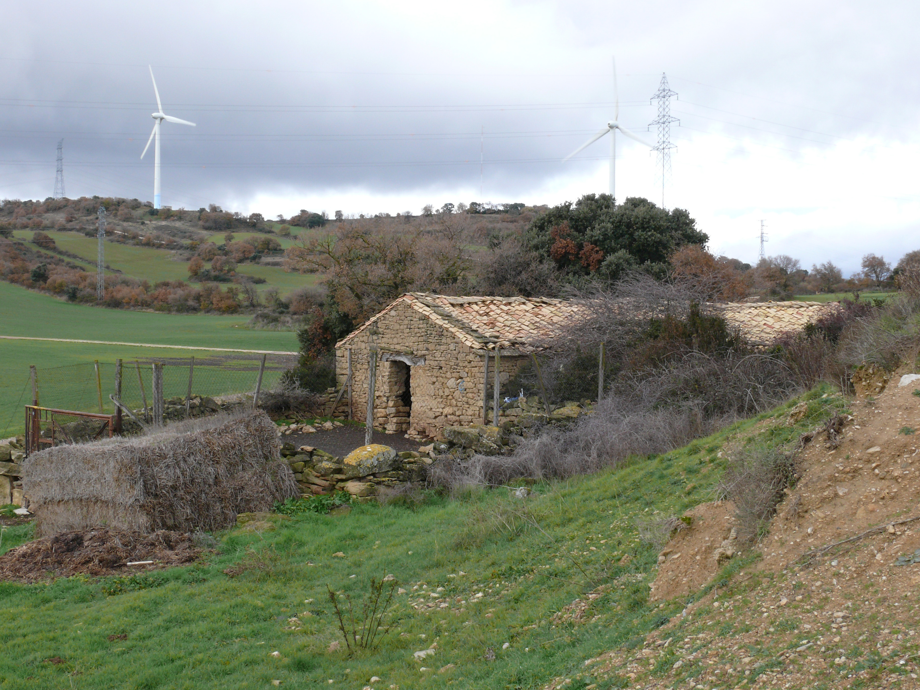 Borda de Oianzarra, en el término del mismo nombre, junto a la vía del tren. (JAV)