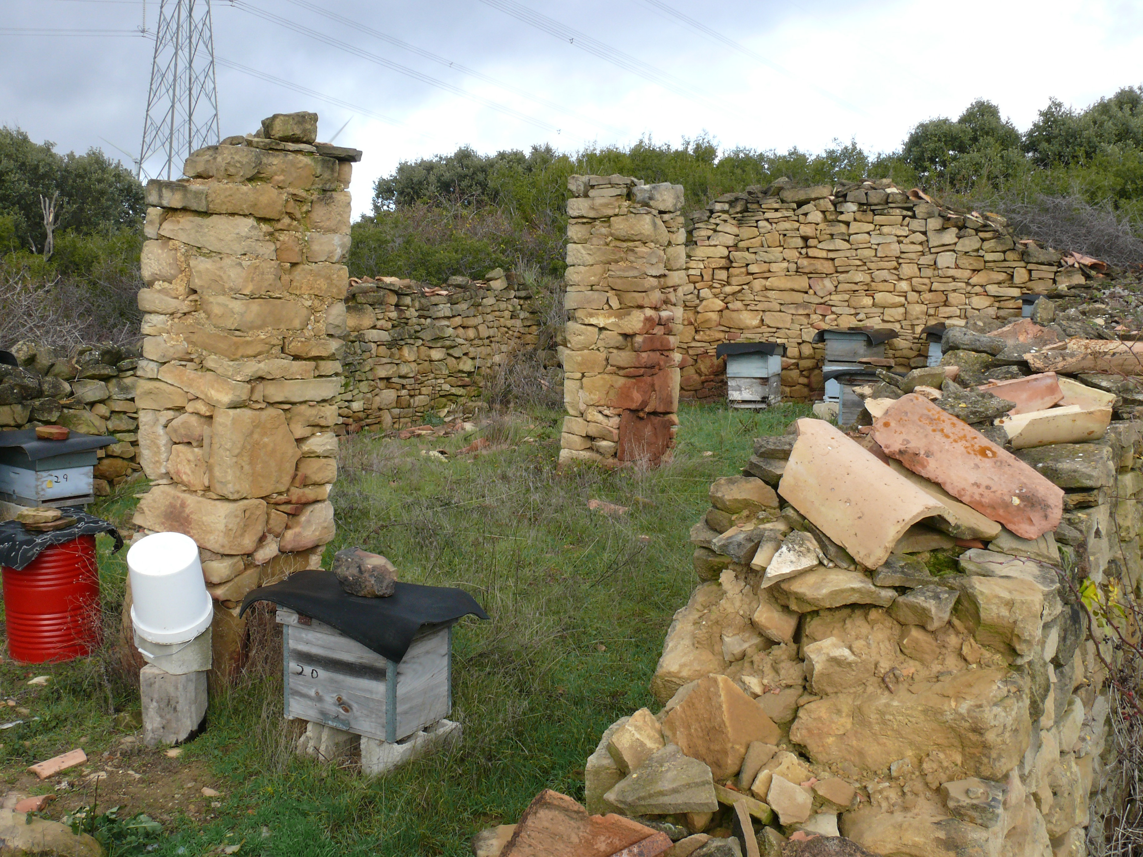 Interior de la misma, que debido a su longitud, tenía tres pilares para sostener el tejado. (JAV)
